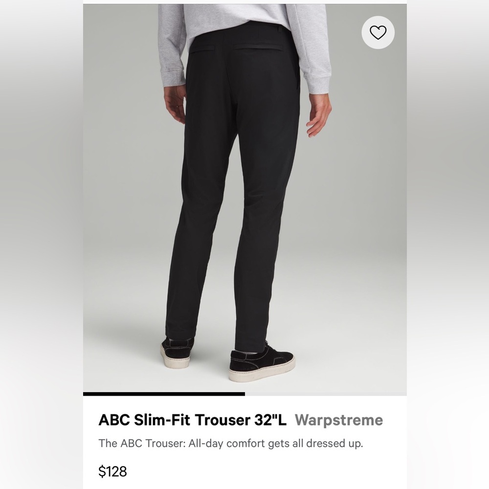 Lululemon Warpstreme ABC Slim-Fit Trouser 32”L - Picture 2 of 13